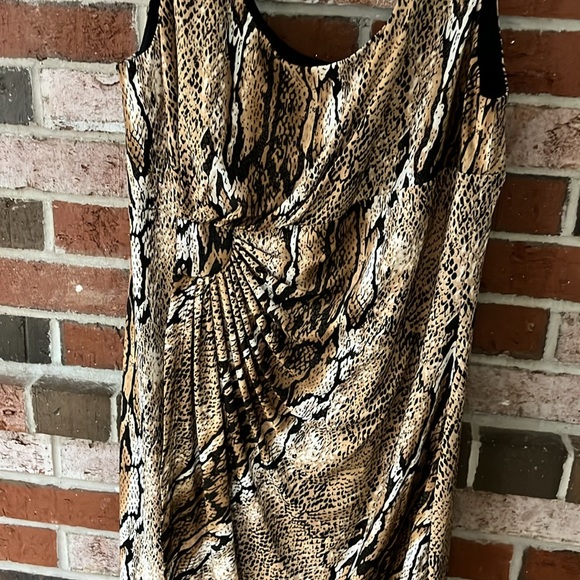 CONNECTED APPAREL Leopard Animal Print Sleeveless Dress NWOT - Picture 3 of 12